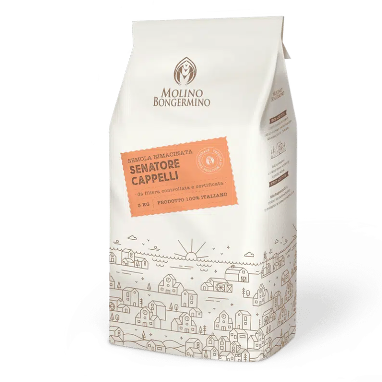 Farina Semola rimacinata di grano duro Senatore Cappelli - 3 Kg.