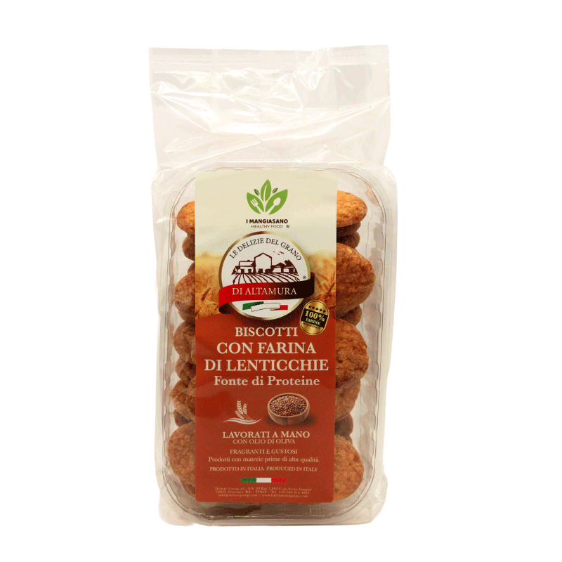 I Mangiasano - Biscotti con Farina di Lenticchie - 200 gr.