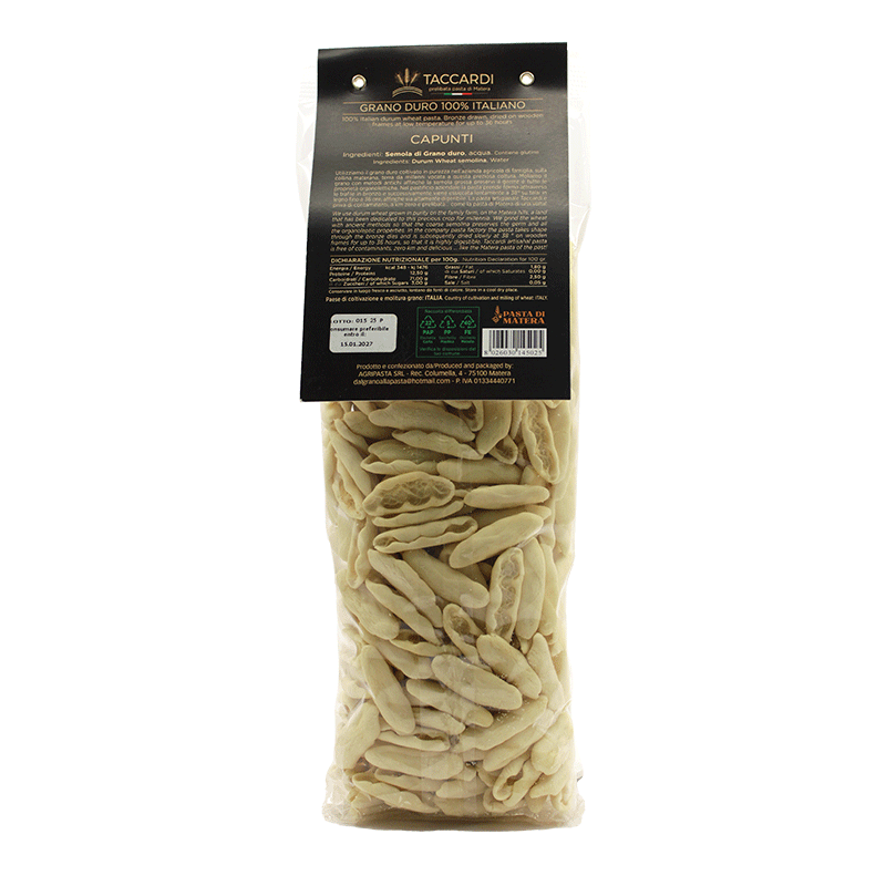Capunti di Semola di grano Duro - Pasta artigianale - 500 gr.