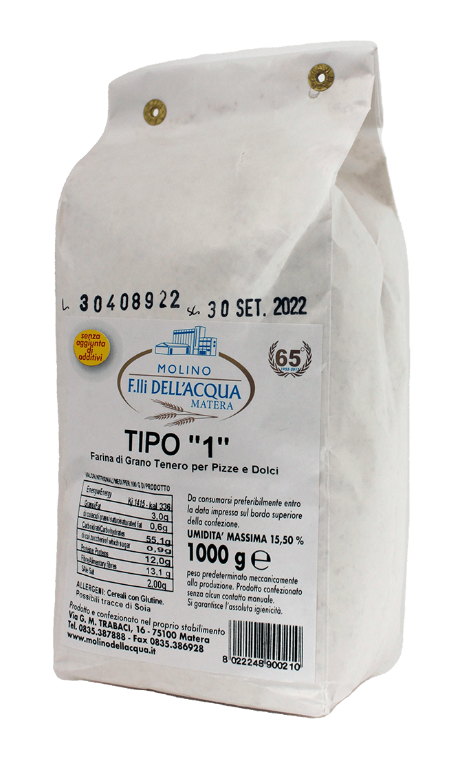 Farina "Integrale" di grano tenero Tipo "1" - Kg. 1