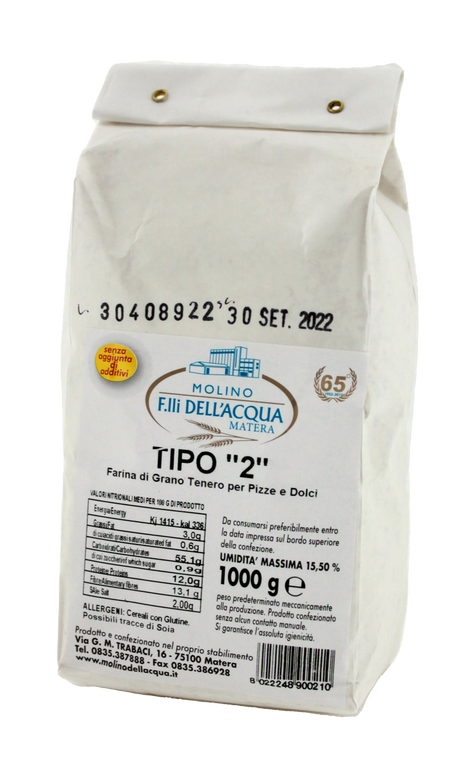 Farina "Integrale" di grano tenero Tipo "2" - Kg. 1
