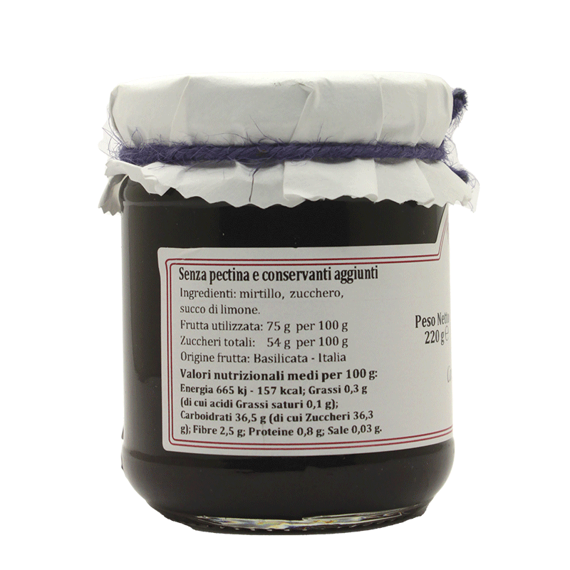 Blueberry extra jam - 220 gr.