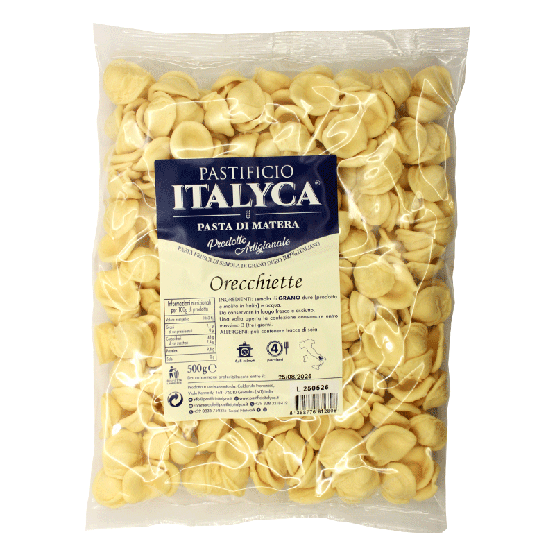 ORGANIC Orecchiette - Fresh Pasta - 500 gr.