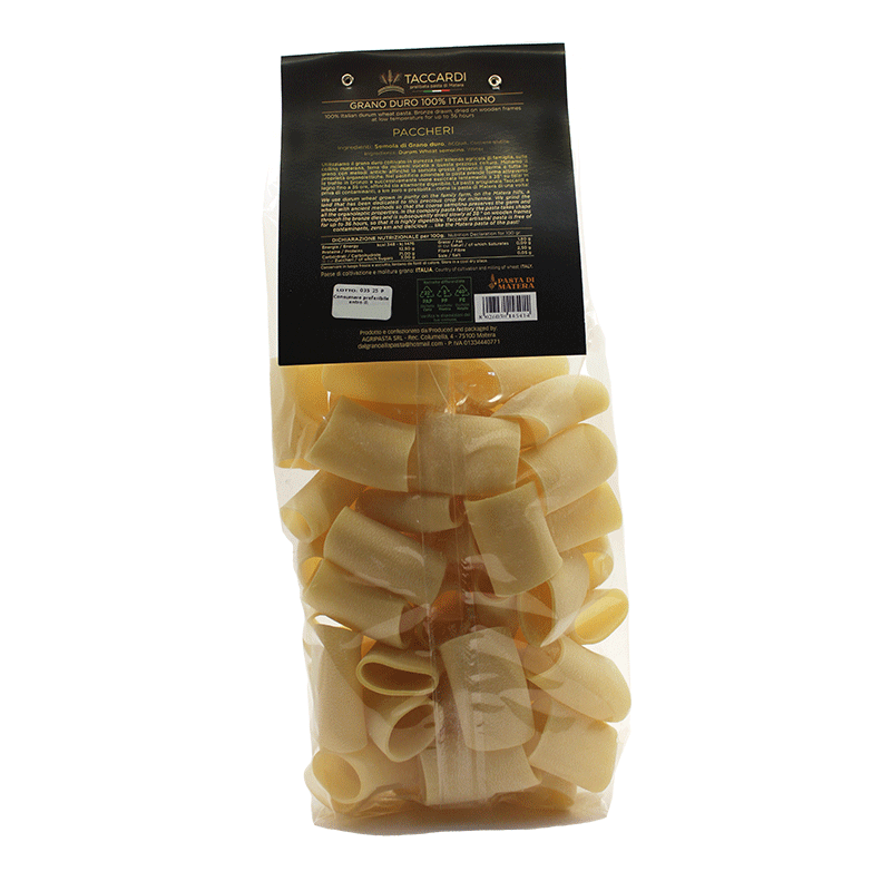 Paccheri di Semola di grano Duro - Pasta artigianale - 500 gr.