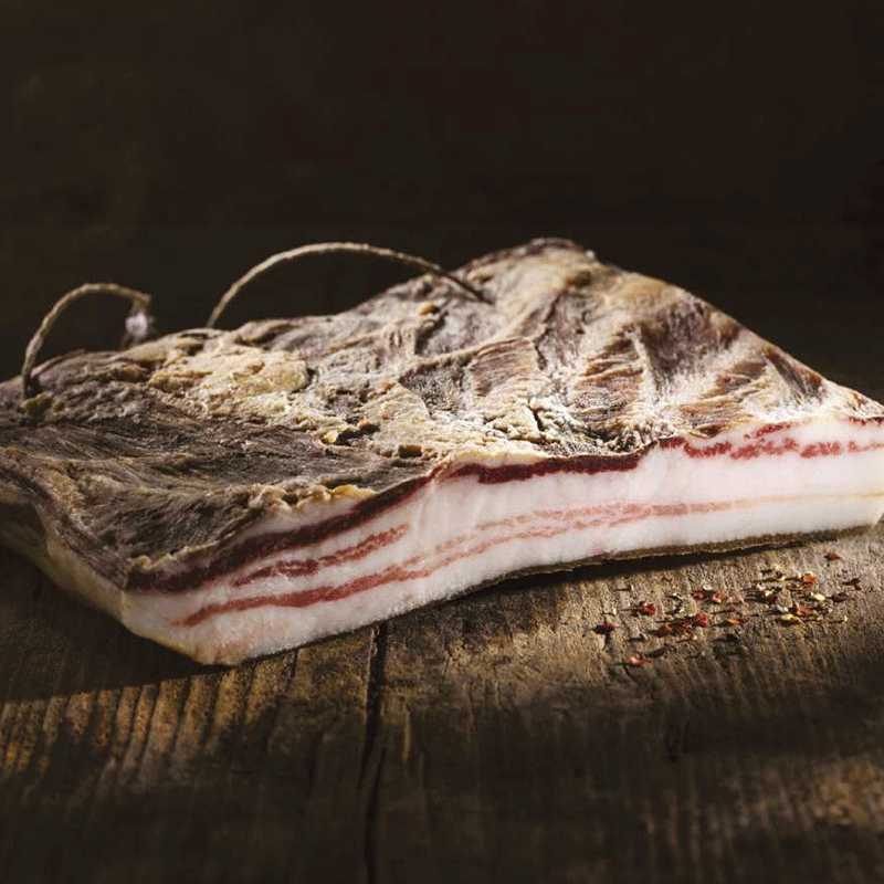 Pancetta Tesa Dolce di Suino Nero Lucano - Trancio 480 / 520 gr.