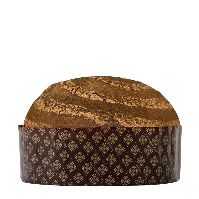 Panettone artigianale al Caffè con gocce di Cioccolato Fondente e al Latte - 1000 gr.