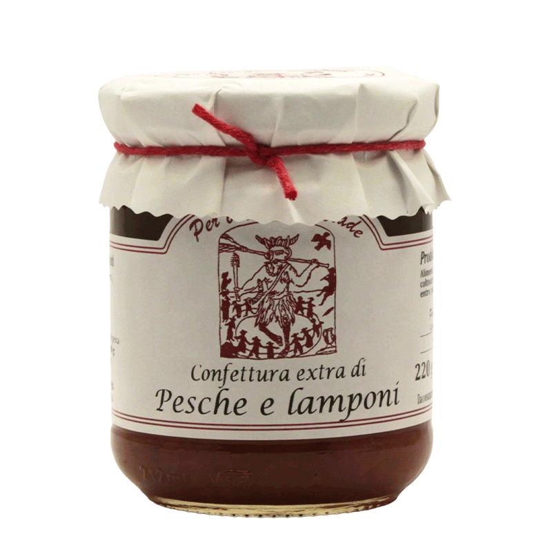 Confettura extra di Pesche e Lamponi - 220 gr.
