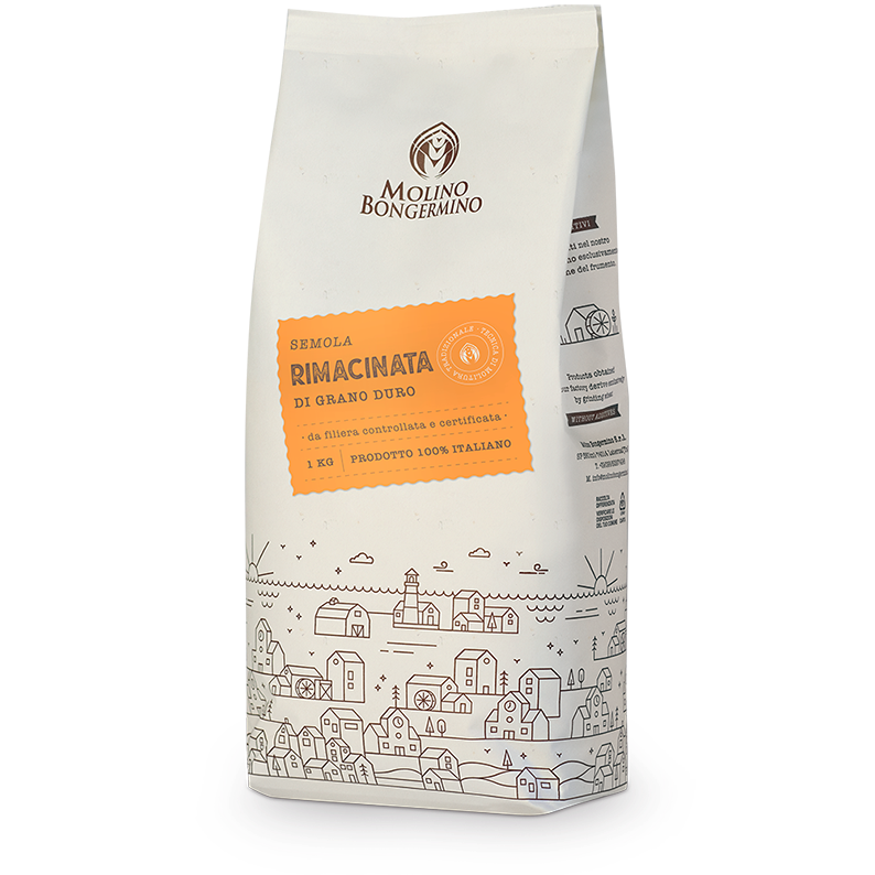 Farina Semola rimacinata di grano duro - 1 Kg.