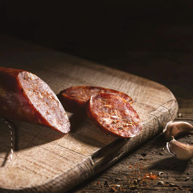 Il Salsiccia Pezzente Semipiccante 5 sensi " Quattro Sorelle " " TRE FETTE Gambero Rosso " 330 / 370 gr.