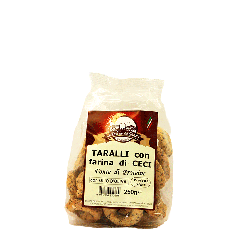 Taralli con farina di Ceci - 250 gr.