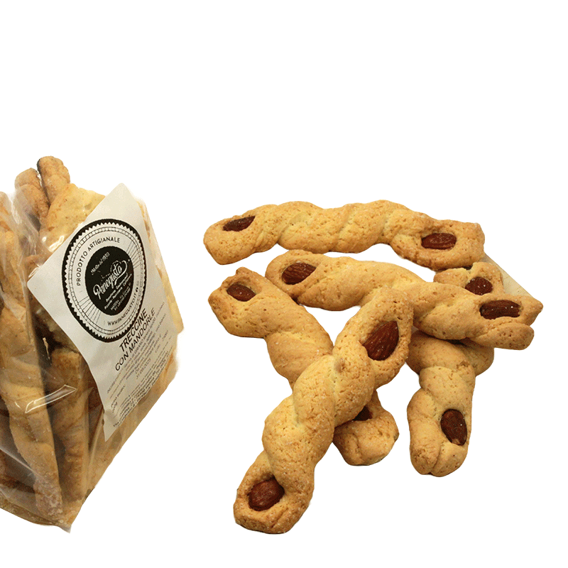 Treccine con Mandorle - Prodotto artigianale - 300 gr.