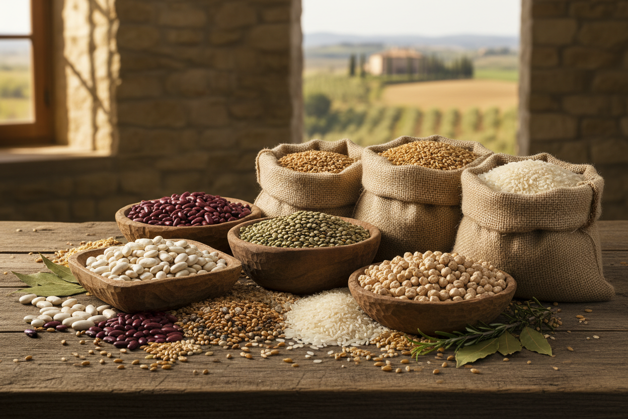Legumi e cereali genuini e naturali