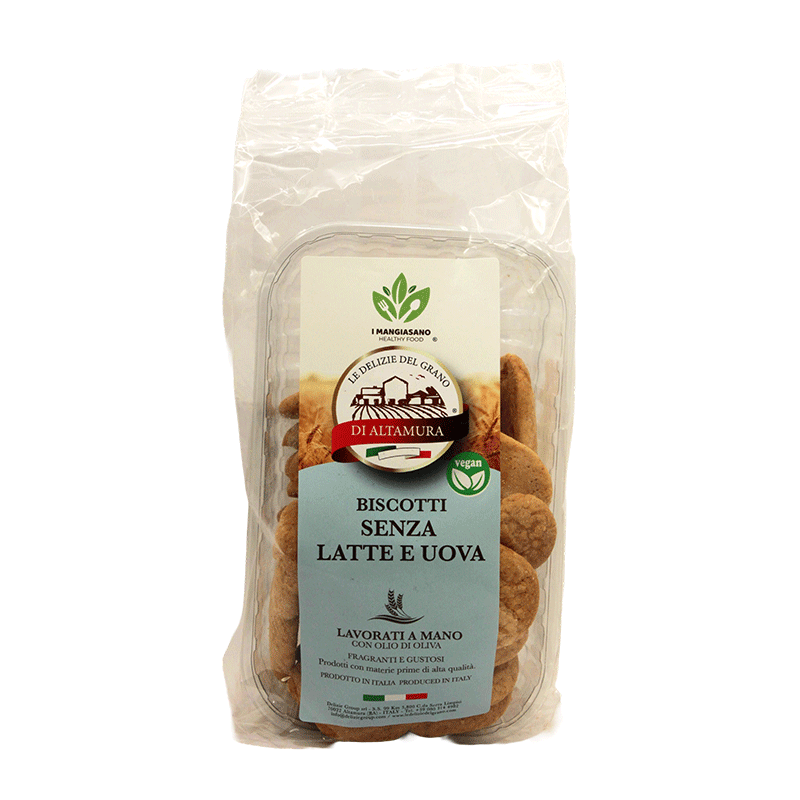 I Mangiasano - Biscotti senza Latte e Uova - 200 gr.