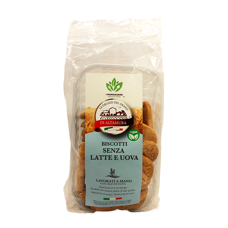 I Mangiasano - Biscotti senza Latte e Uova - 200 gr.