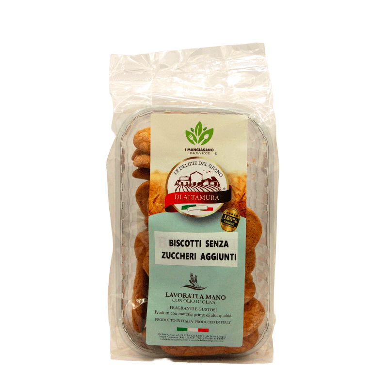 I Mangiasano - Biscotti senza Zuccheri aggiunti - 200 gr.
