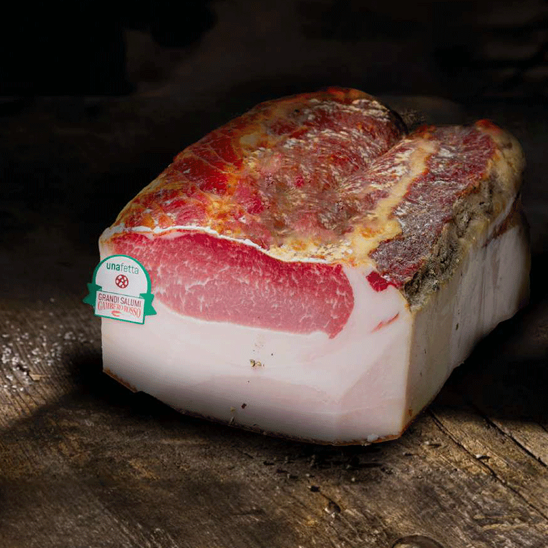 Filetto Lardellato di  Suino Nero Lucano  "UNA FETTA Gambero Rosso" - Trancio 680 / 720 gr.