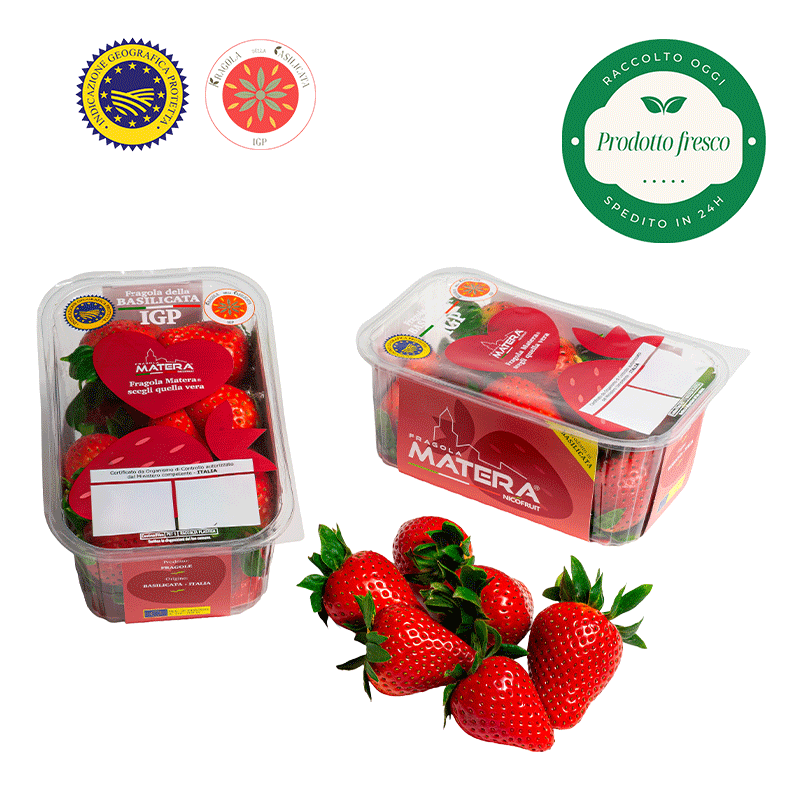 Fragola Matera® - Fragola della Basilicata IGP. - cestino da 400 gr.