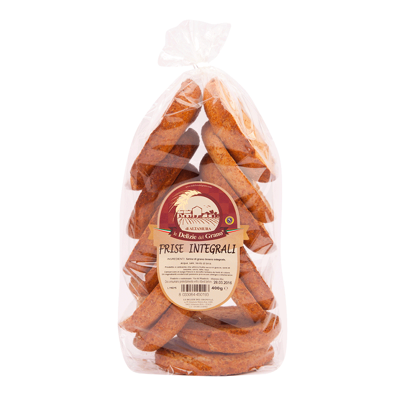 Frise cotte a legna, lavorate a mano - Integrali - 400 gr.