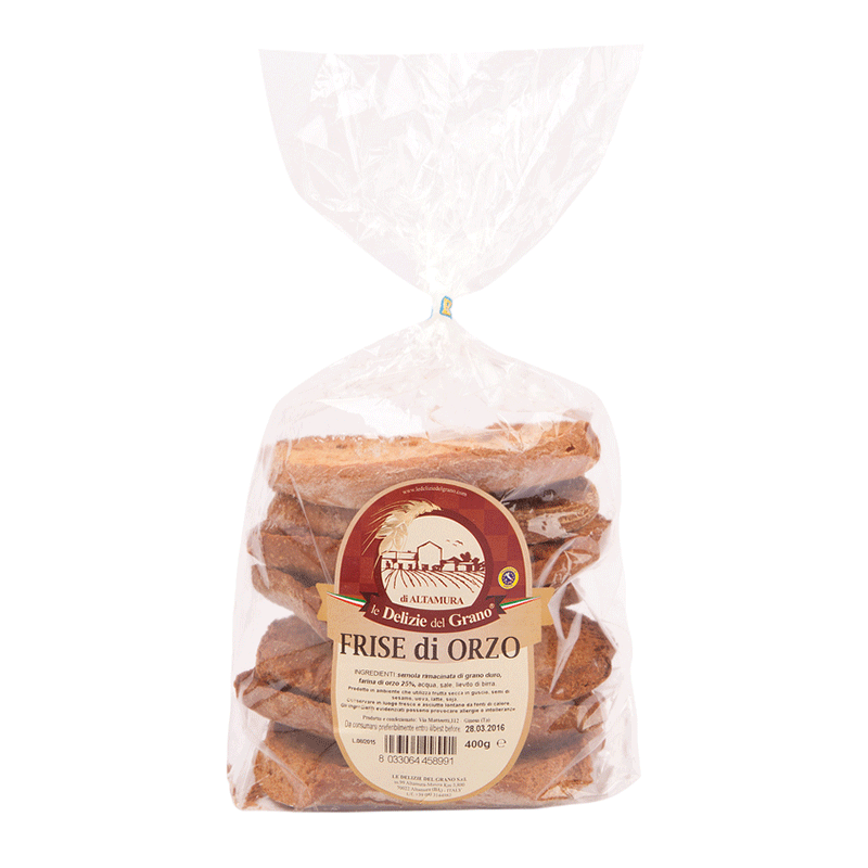 Frise cotte a legna, lavorate a mano - Orzo - 400 gr.