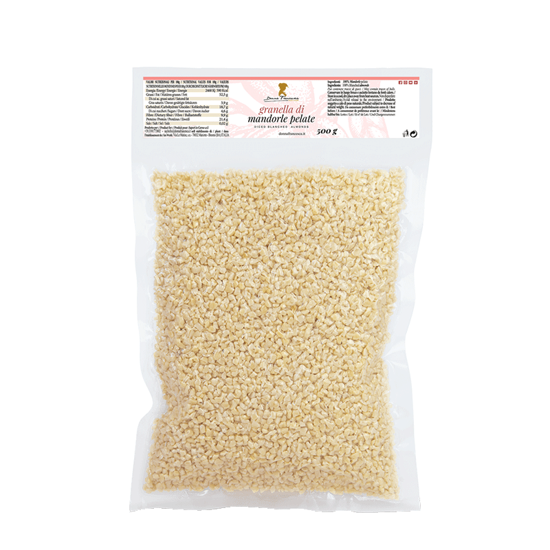 Granella di Mandorle Pelate varietà " Filippo Cea "  Sottovuoto - 500 gr.