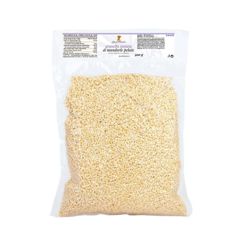 Granella Tostata di Mandorle Pelate varietà " Filippo Cea "  Sottovuoto - 500 gr.
