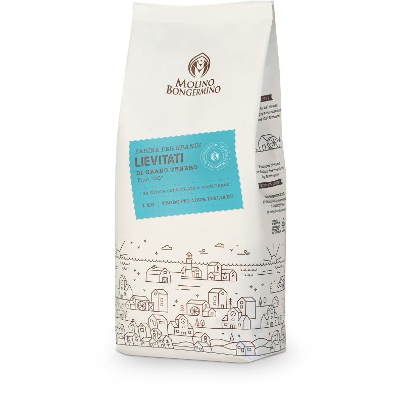 Farina di grano tenero tipo "00" - Grandi Lievitati - 1 Kg.