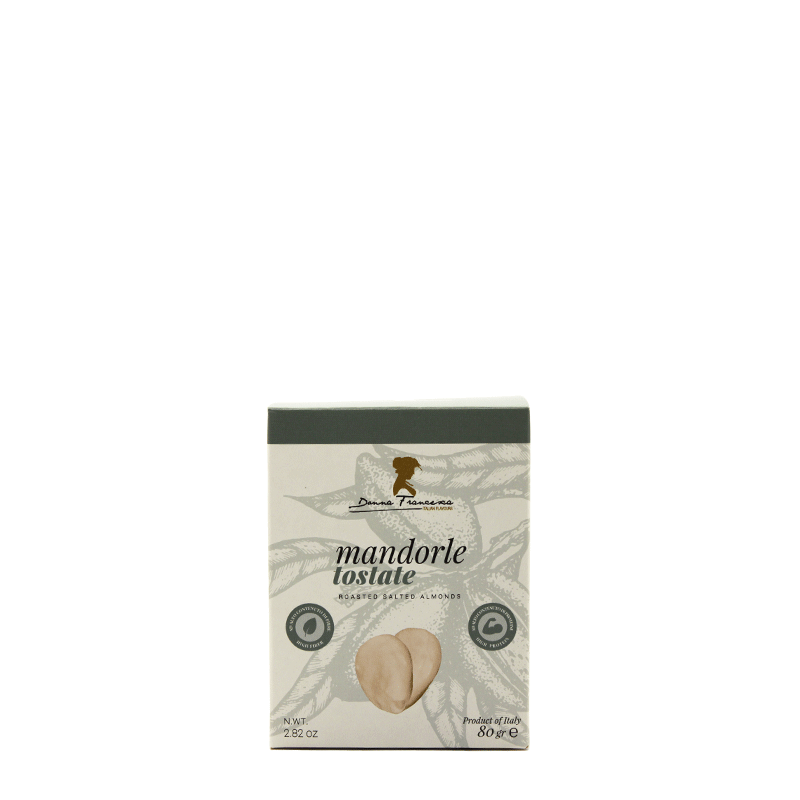 Mandorle Tostate Salate varietà " Filippo Cea " in box - 80 gr.