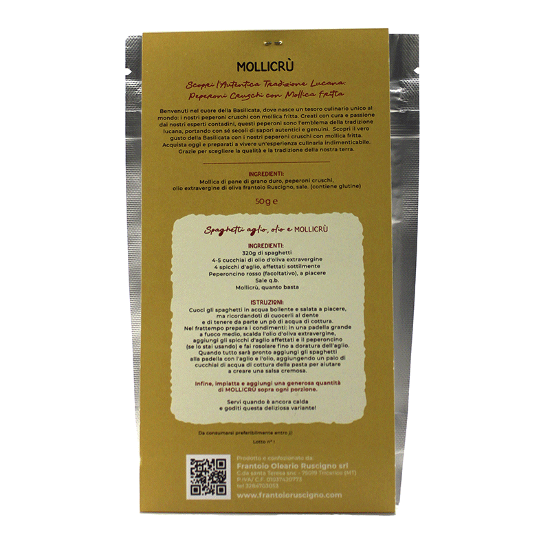 MOLLICRU' - Mollica fritta al peperone Crusco – 50 gr.