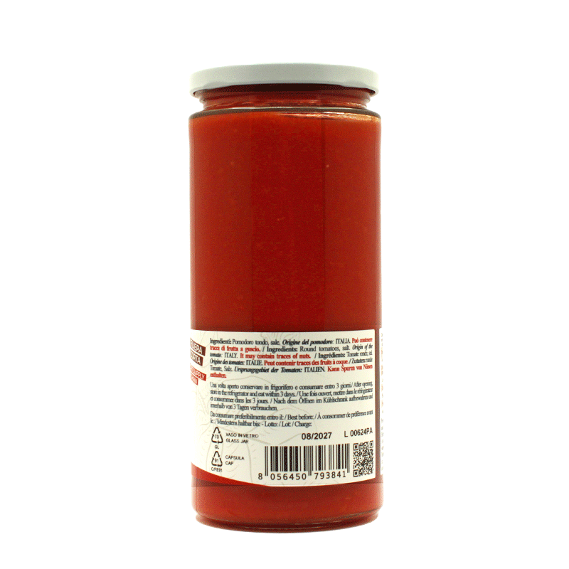 Passata di Pomodoro -  Barattolo in vetro - 580 gr.