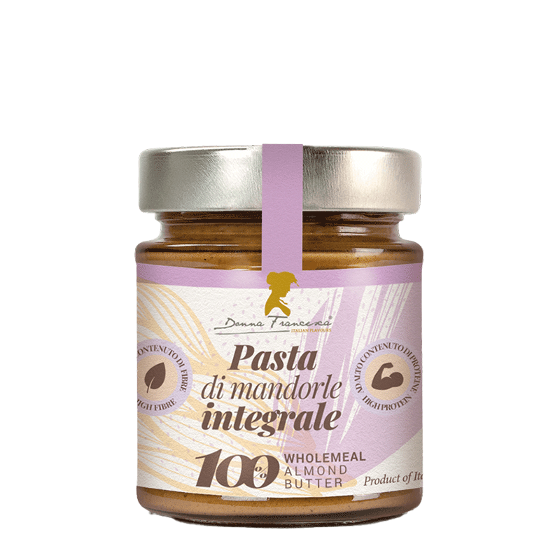 Pasta di Mandorle Integrale 100%  varietà " Filippo Cea " Vasetto in vetro - 230 gr.