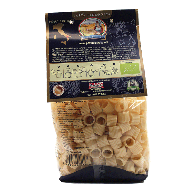 Rigatoni Tagliati Pasta BIO - 500 gr.