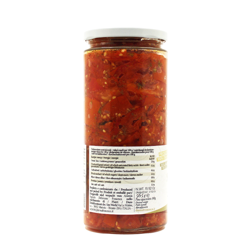 Spaccatelle condite -  Barattolo in vetro - 565 gr.