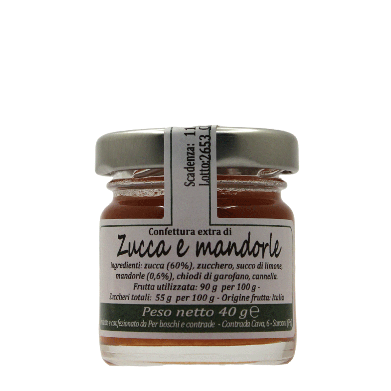 Confettura extra di Zucca con Mandorle - 40 gr.