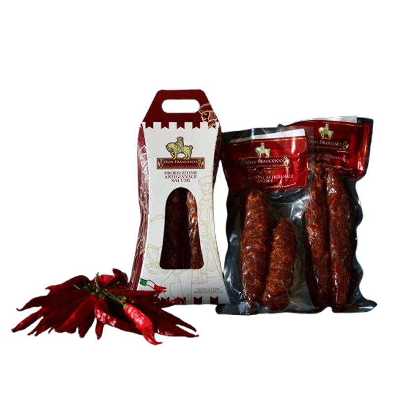 Salsiccia stagionata Piccante - 240-290 gr.